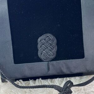 Black Vintage Velvet Small Crossbody Purse